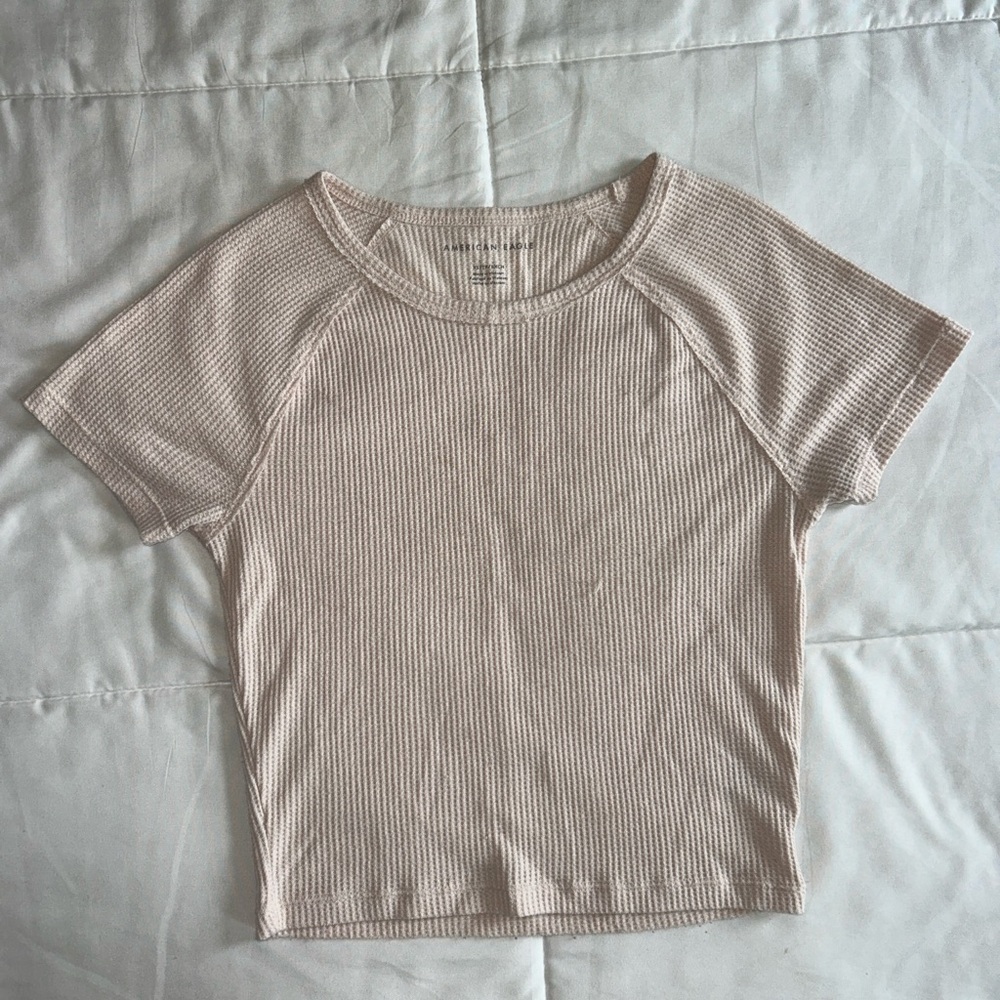 AE Light Pink Waffle  Baby Tee